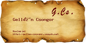 Gellén Csongor névjegykártya