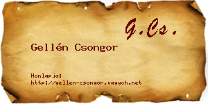 Gellén Csongor névjegykártya