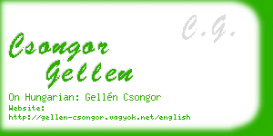 csongor gellen business card