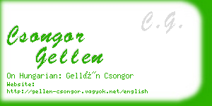 csongor gellen business card